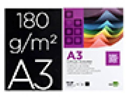 Cartolina liderpapel din a3 180 gr preto pack de 100 unidades , Liderpapel , 49202 , 8423473492028